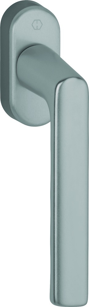 Hoppe Fenstergriff Hamburg 0700L/U26 F9 Alu Stahlgrau N10A 7mm 32-42mm 90Grad M5X45/50mm 11950080