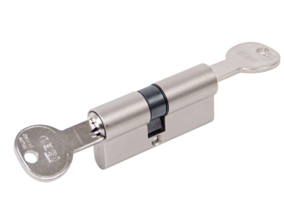 Iseo Profilzylinder Typ R 6 8899 mit Gefahrenfunktion und Aufbohrschutz mit Je 5 Wendeschlüsseln