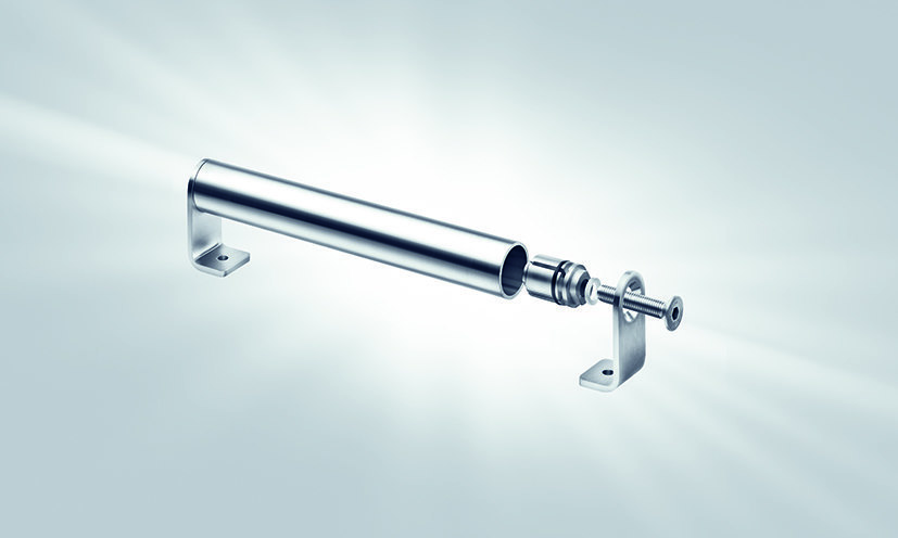 Format Konsolengriff gerade, Ø 34 mm, 2mm Wandstärke Edelstahl matt gebürstet 4317784667371