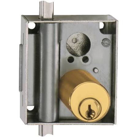 Junie Zylinderdrehstangenschloss 7020 vernickelt, ohne Stange, Stange 8/7mm gleichschl. Dorn 30 mm, Zylinderdurchmesser 22 mm