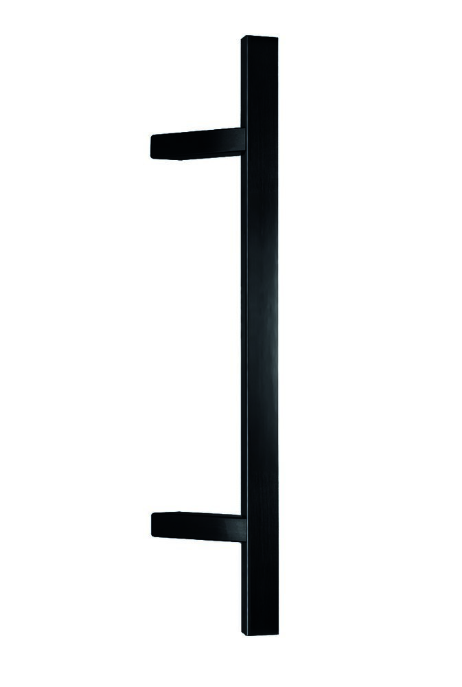 Format Stoßgriff Rechteckprofil 35x20mm schräge Stützen 45 Grad, H=80mm L=800mm, BA 600mm RAL 9005 637473 4317784637473