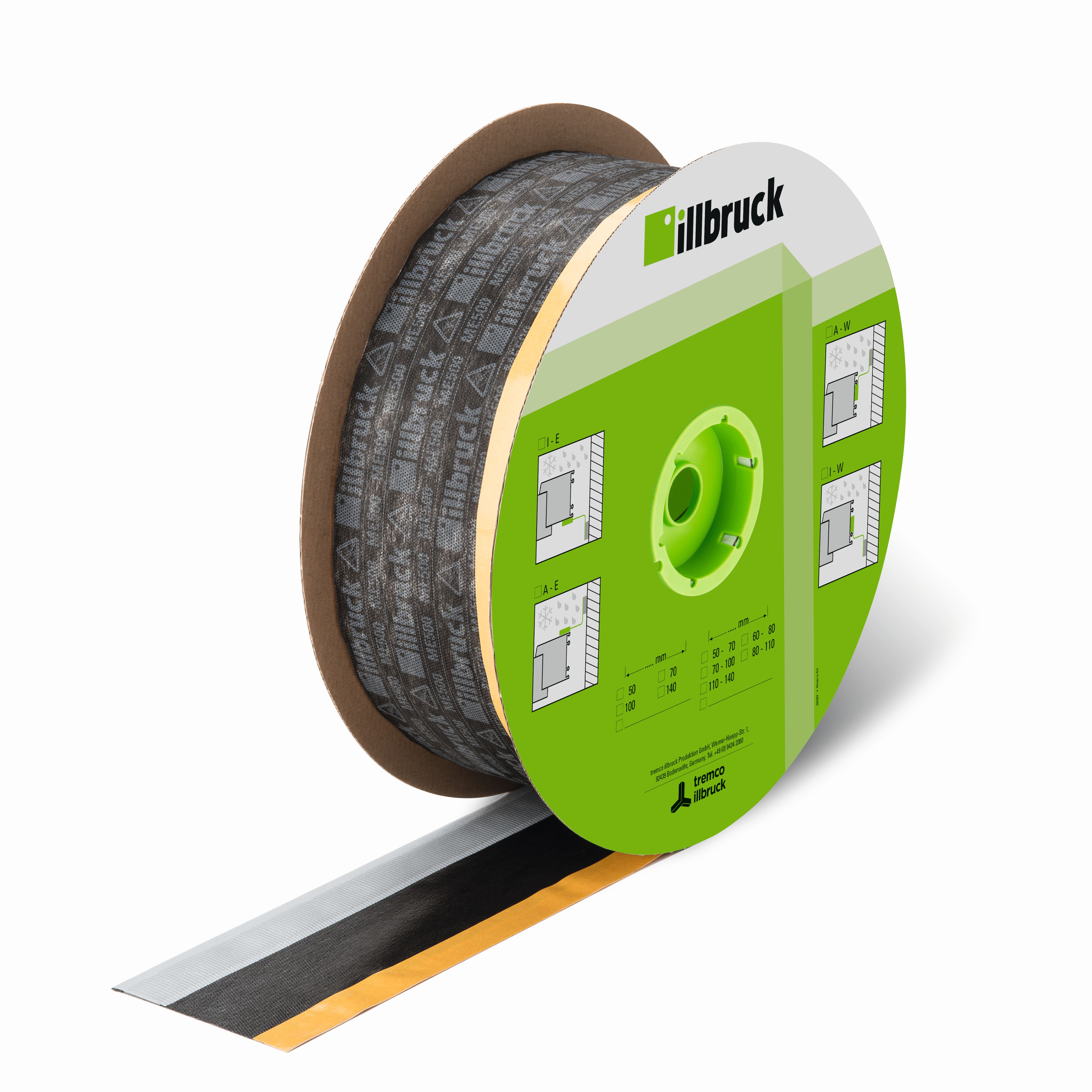 Illbruck ME500 Fensterfolie Twin Aktiv W80 - 110mm Butyl + Sk20 ME500303000 VE= 4 Rollen a 50 Meter