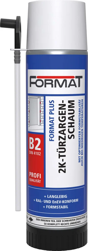 Format Plus 2K Türzargenschaum B2 400Ml 61 Db, Geeignet Z. Schnellen U. Sicheren Montage Von Türzargen 4317784529518