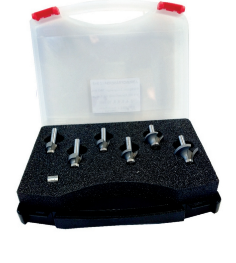 Guhdo Hw Abrundfräser Satz S8, 6-Teilig Je 1X Hw Abrundfräser R3/4/5/6/8/10 3 X Ersatz Anlauf Kugellager, Schaft 8Mm