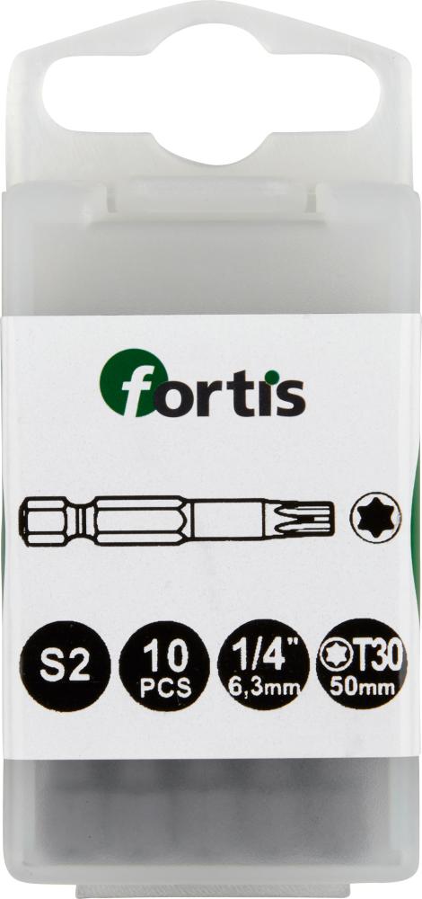 Bit zähhart 1/4" DIN3126 E6,3 T30x50mm 10er Pack FORTIS