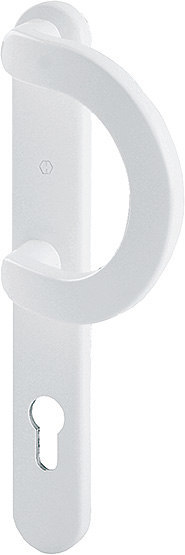 Hoppe Knopfschild Aussen 513G/3357N Liverpool PZ 92 Vk=8mm F9016 Halb-Grt. 8055451