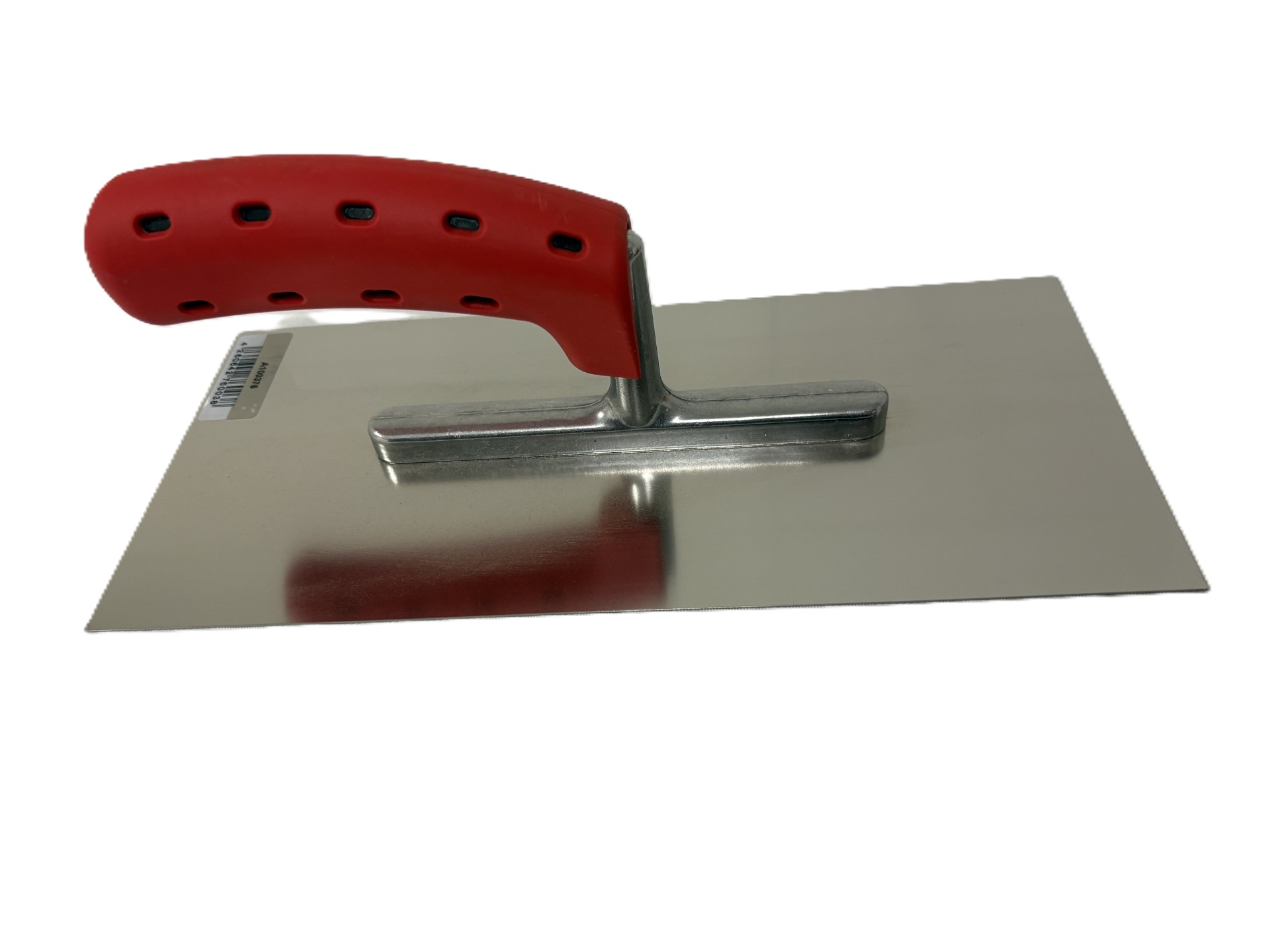 Glättekelle mit 2K-Griff rot 280x130mm rostfrei A100376
