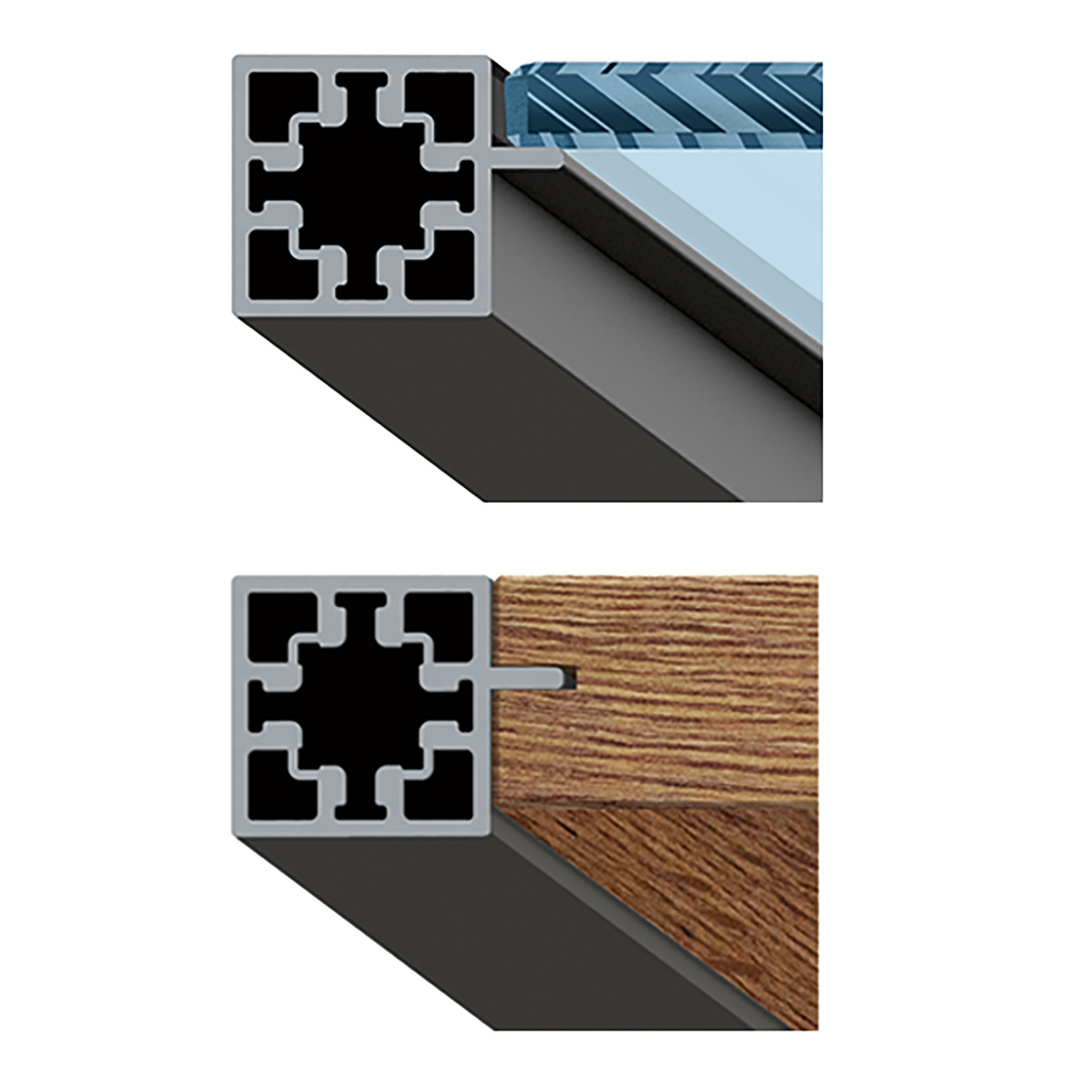 Hettich CADRO GLASBODENPROFIL 6MM SCHWARZ MATT, L 3000 MM E2 9298794