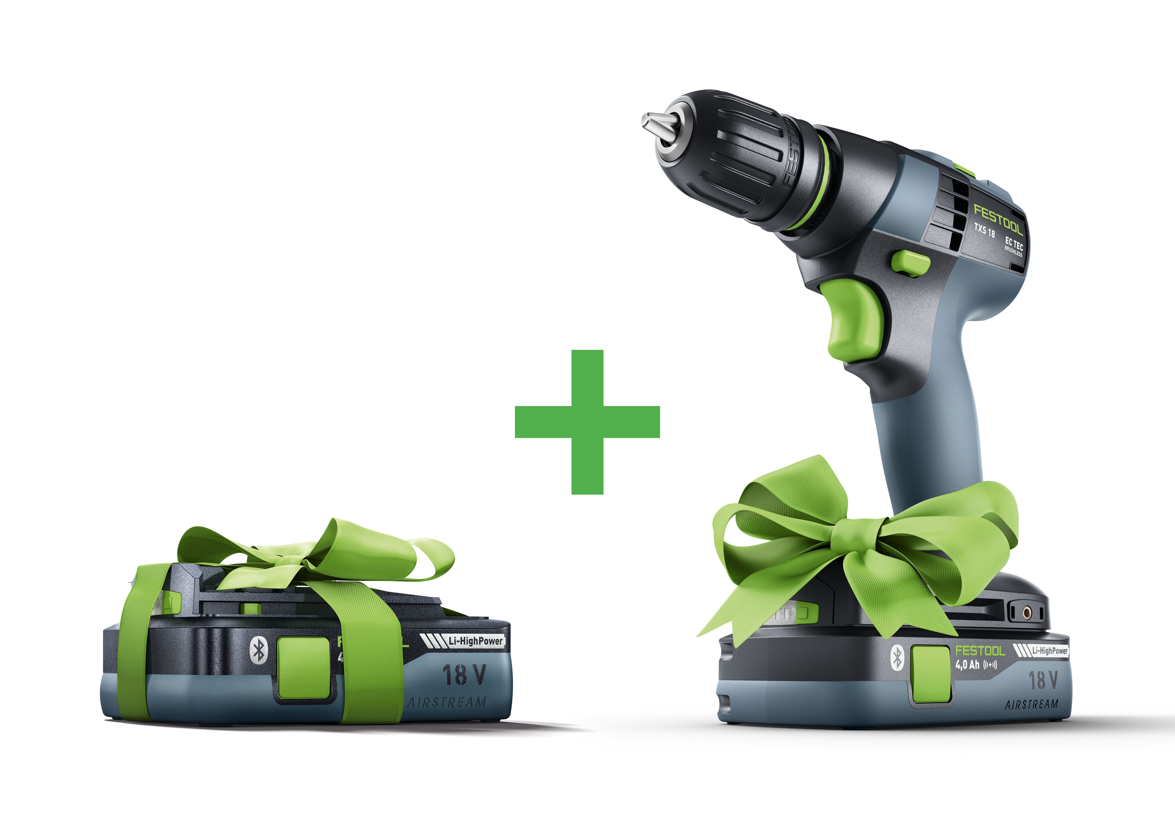 Festool Akku-Bohrschrauber TXS 18 Plus inkl. Ladegerät und zwei 4,0 Ah Akkupacks