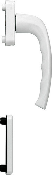 Hoppe Balkontür Griff Hoch, Innen New York 0810/961N/962Ns F9016 Weiss Inkl. PZ Rosette 11768228