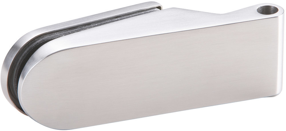 Format Glastür-Bandpaar abgerundet 2 tlg. oh. Rahmenteile, inkl. Hülsen f. Rahmenteile 4317784666114 Edelstahlfarben