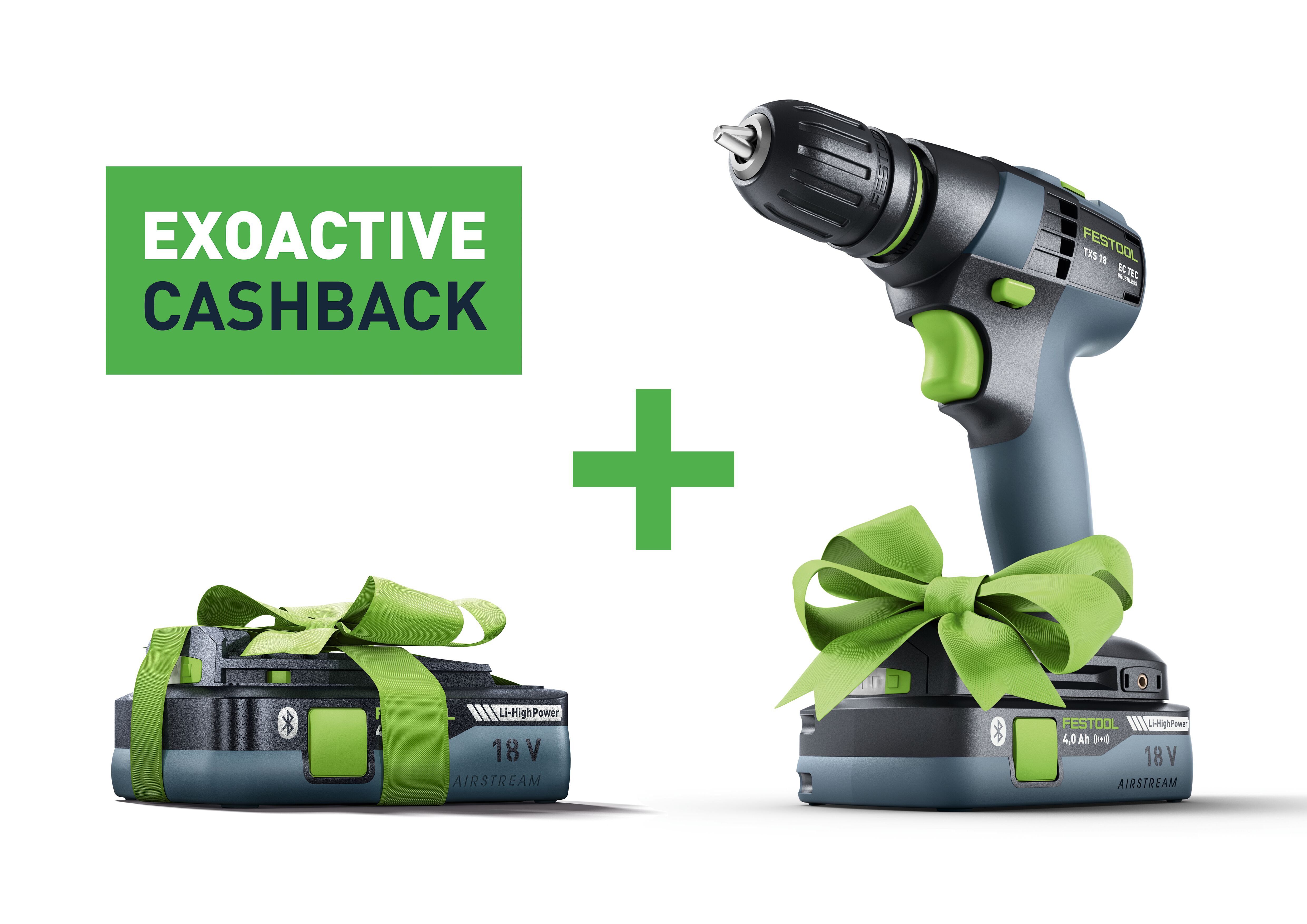 Festool Akku-Bohrschrauber TXS 18 Plus und 200 Euro Cashback