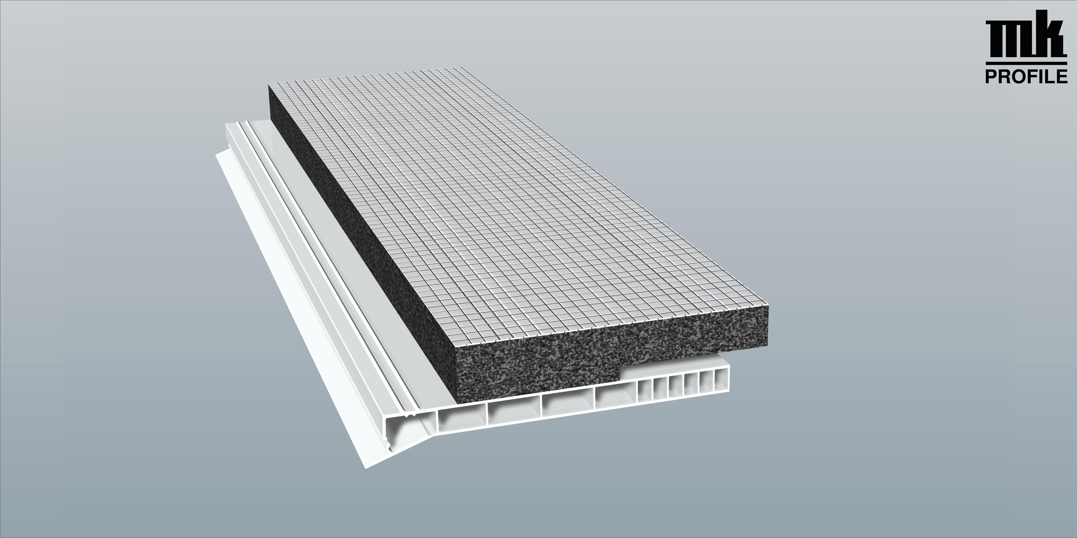 Menke Rollladenkastendeckel 120mm weiss mit Flexiso Länge 6M Art.Nr. D120FLEX