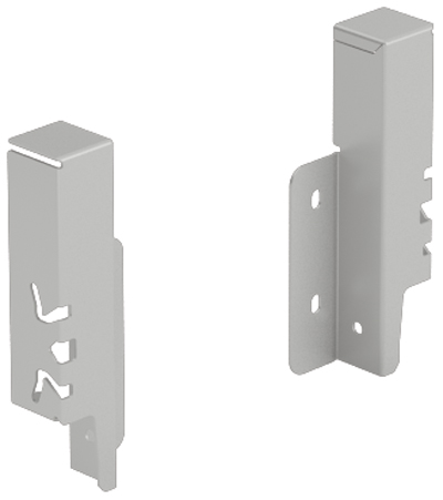 Hettich Set Rückwandverbinder ArciTech 126 mm, silber, links und rechts 9150642