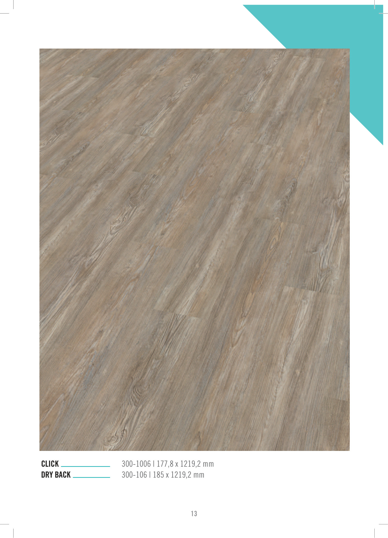 Setta Palladion Private Click-Vinyl 'DAPHNE', 177,80x1219,20x4,5mm, Nutzsch. 0,3mm, 300-1006 2,60 m²/VE, 12 Dielen/VE, 40 VE/Pal