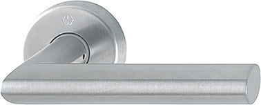 Hoppe Drücker auf Rosette E1400Z/42H Amsterdam F69 Edelstahl Matt 10809073 8mm/42mm Vorst. SST,ohne Schlüsselrosette