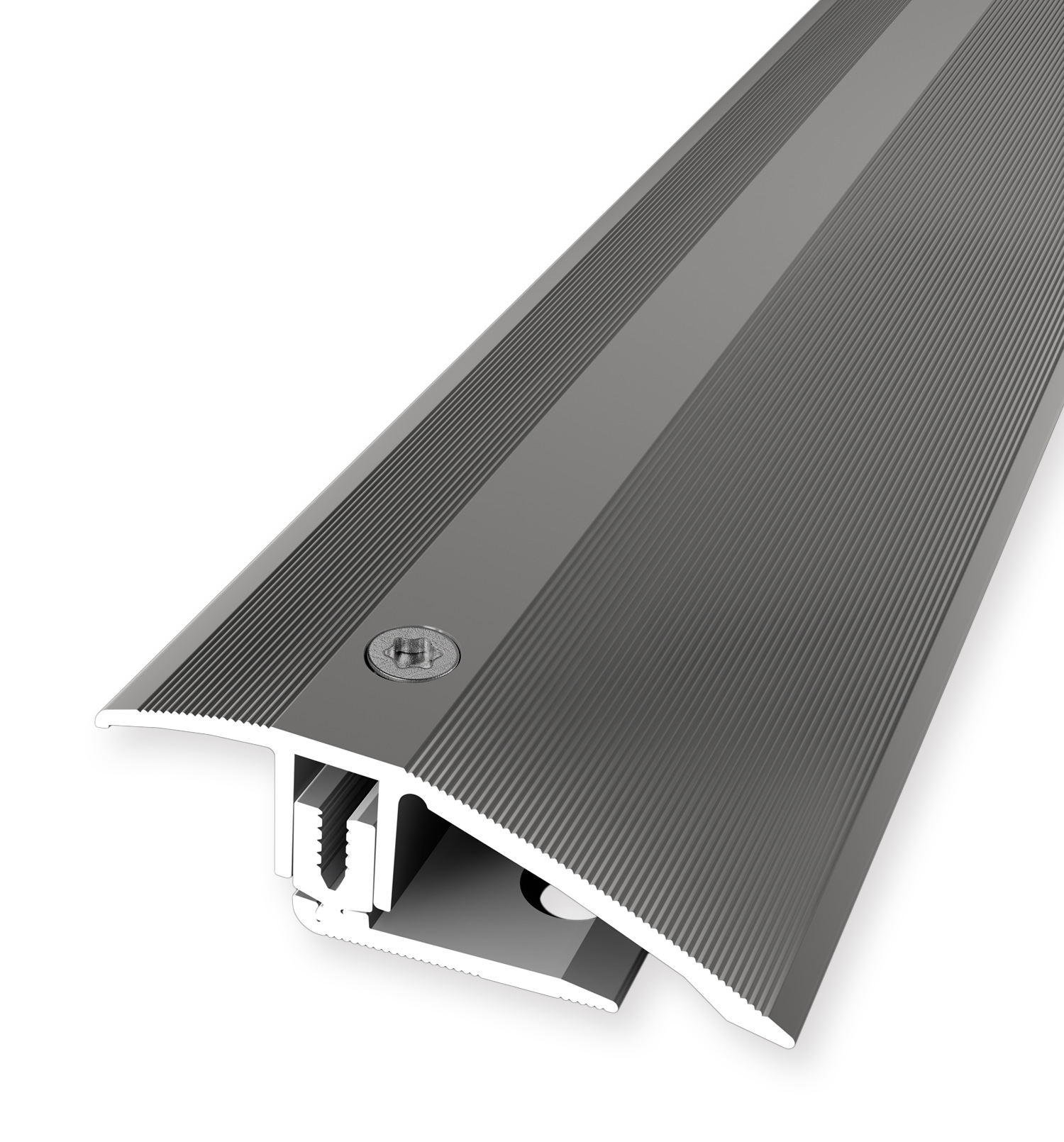 Parkettfreund Ausgleichprofil PF 886, 51x13mm, 7-23mm, 2,70m, Aluminium eloxiert edelstahl versenkt gebohrt , SB-verpackt 19602702