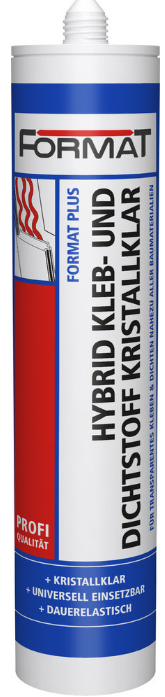 Format Plus Hybrid Kleb- und Dichtstoff Kristallklar 290ml 167052 (128522 alt)