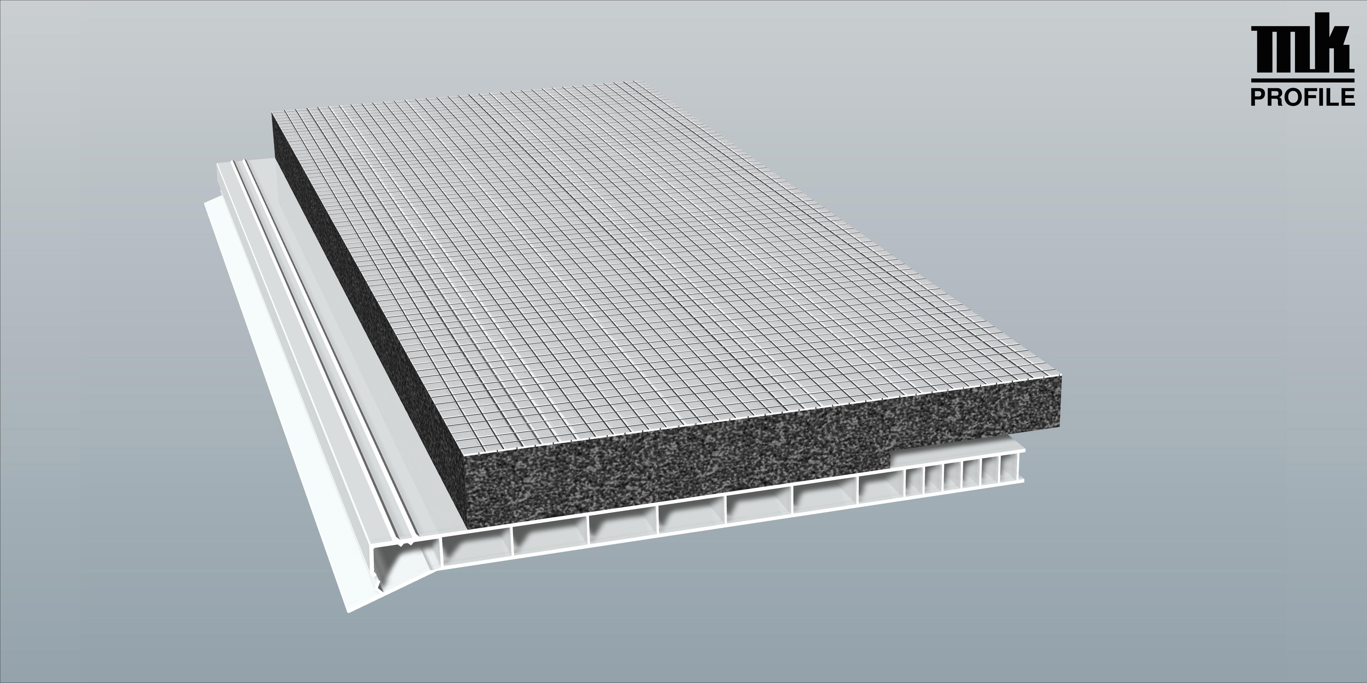 Menke Rollladenkastendeckel 180mm weiss mit Flexiso Länge 6M Art.Nr. D180FLEX