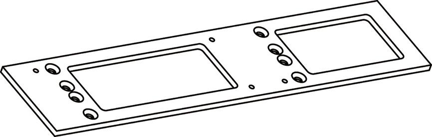 Montagepl.zu TS 4000/5000silberfarbig GEZE