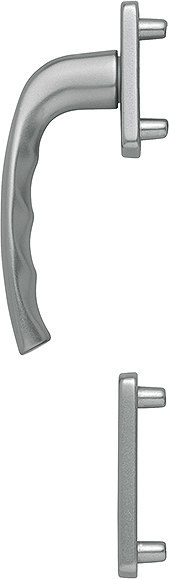 Hoppe Balkontür Griff Hoch, Aussen New York 0810/961N/962Ns F9 Stahl Inkl. PZ Rosette 3884913