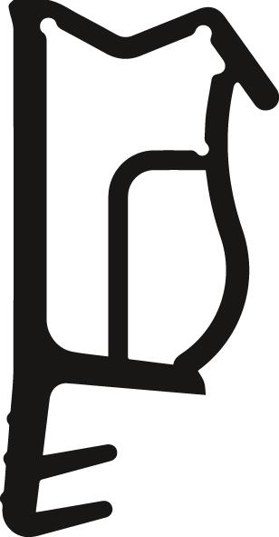 Trelleborg D3830 Flügelfalzdichtung Grau, Tsp-Foam, (Rolle=150 Meter)