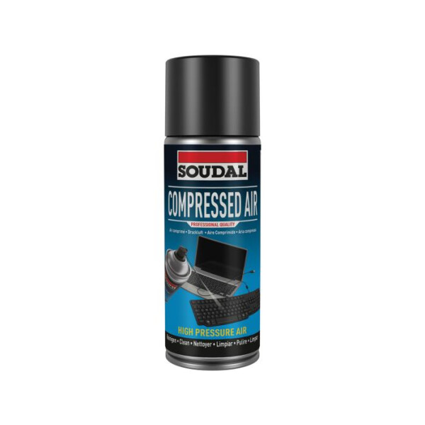 Soudal Druckluft-Spray (Compressed Air) 400 ml, 158031 Staubentfernung ohne Kontakt mit dem Objekt