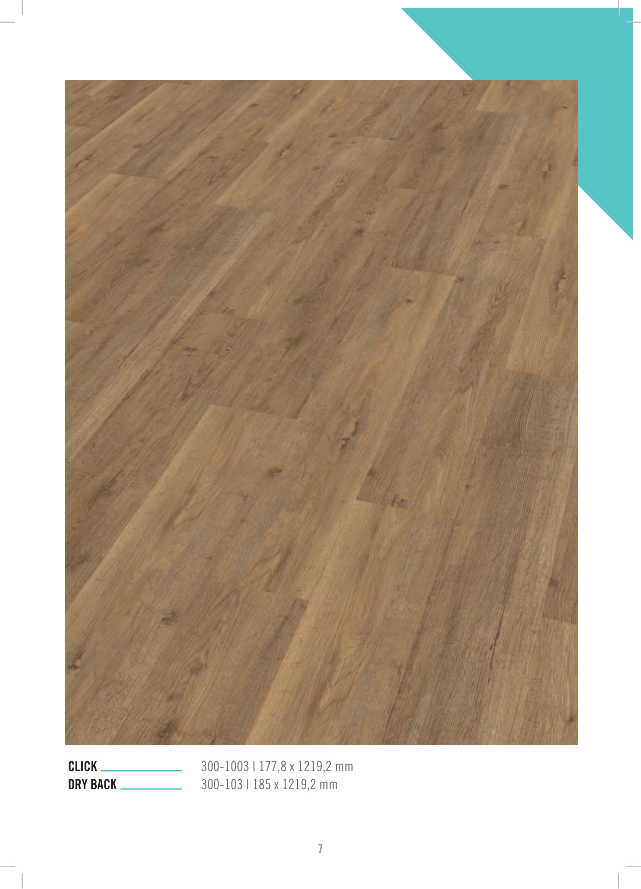 Setta Palladion Private Dry Back Klebe-Vinyl 'AIGLE', 185x1219,2x2,00mm, Nutzsch. 0,3mm, 300-103 4,74 m²/VE, 21 Dielen/VE, 60 VE/Pal