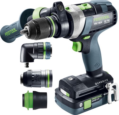 Akku-Schlagbohrschrauber QUADRIVE TPC 18/4 5,0/4,0 I-Set/XL
