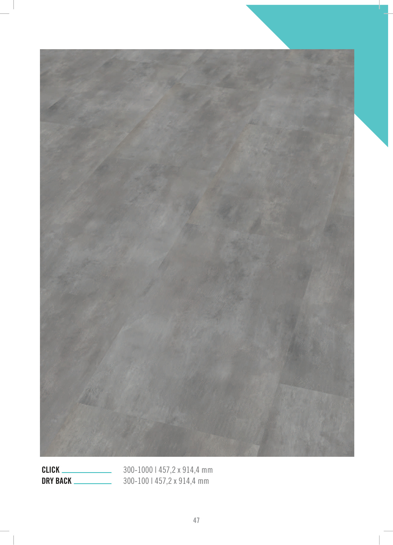 Setta Palladion Private Click-Vinyl 'ECHO', 457,2x914,4x4,5mm, Nutzsch. 0,3mm, 300-1000 2,51 m²/VE, 6 Dielen/VE, 52 VE/Pal