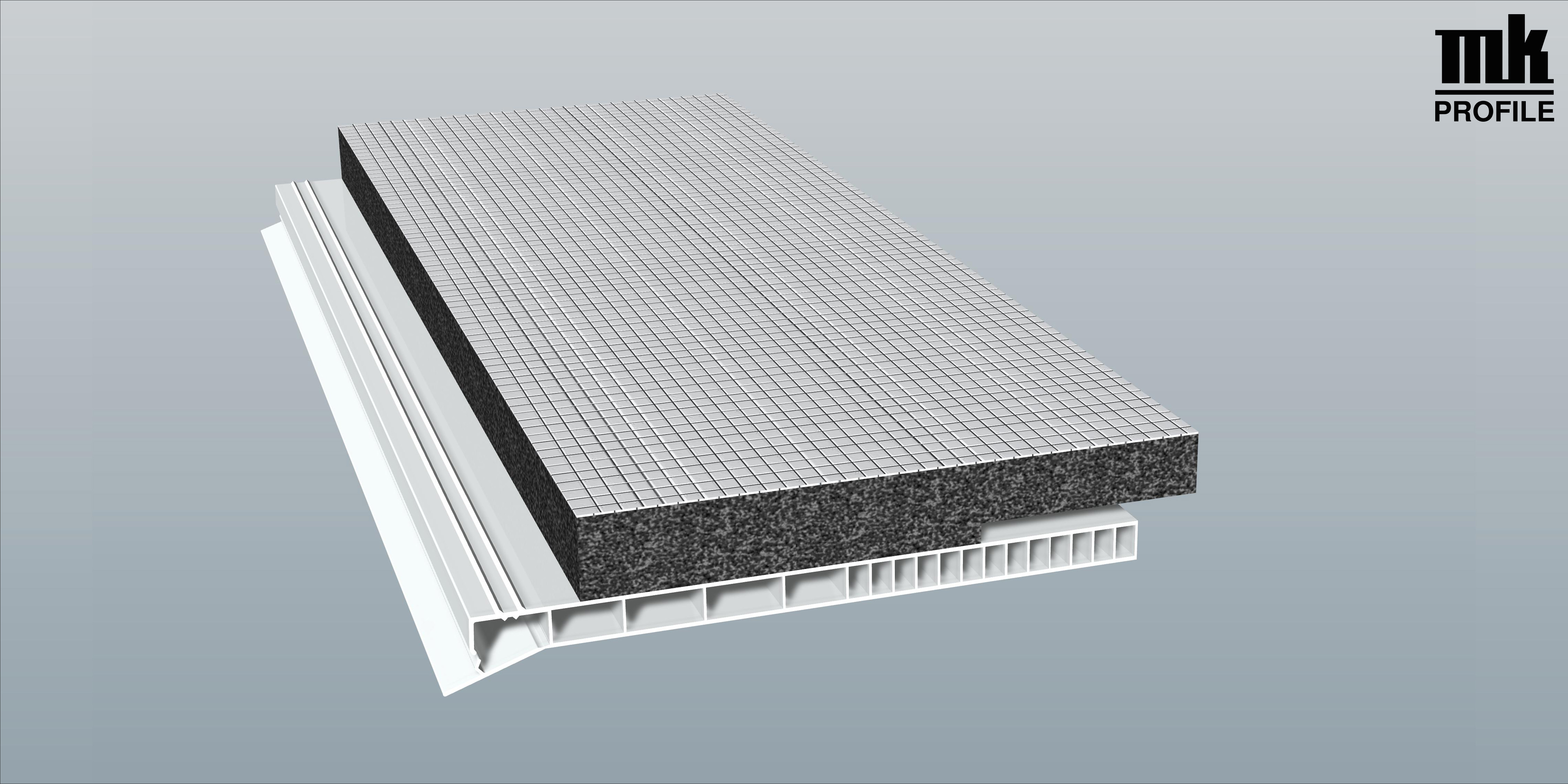 Menke Rollladenkastendeckel 160mm weiss mit Flexiso Länge 6M Art.Nr. D160FLEX
