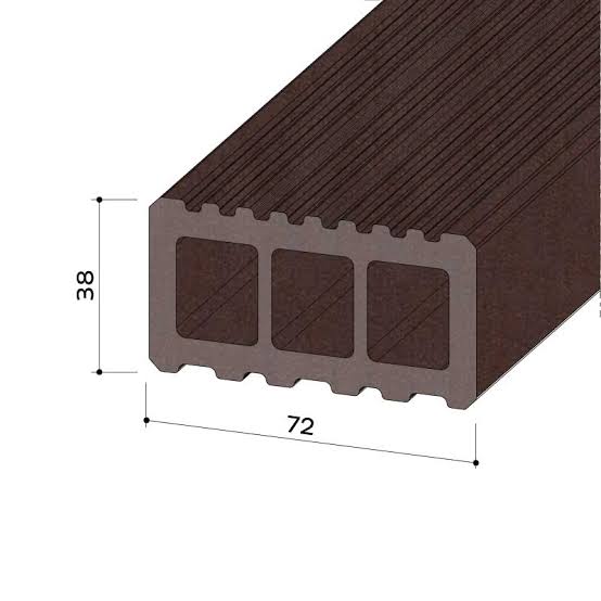 Werzalit Unterkonstruktionsriegel bz 400cm dunkelbraun 15044055, 38x71,5mm mit Verlegeanleitung