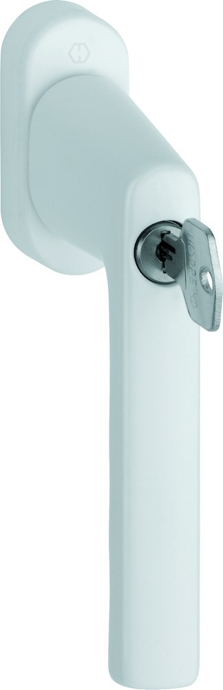 Hoppe Fenstergriff Hamburg 0700LS/U26 abschliessbar F9016 N10A 7mm 32-42mm H001-EW M5x45/50mm 90Grad 100Nm 11950250