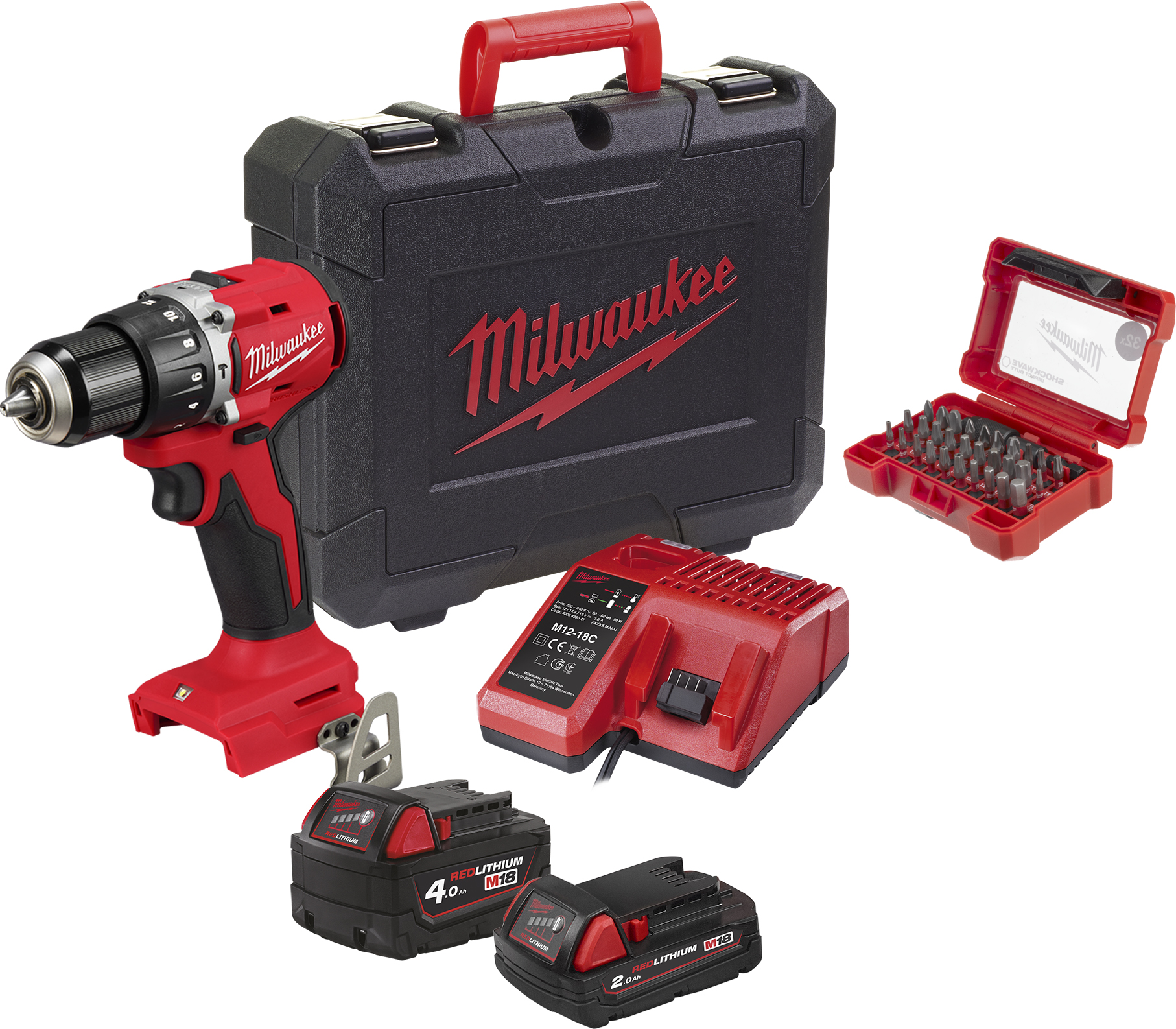 Milwaukee M18BLPDRC-422C Schlagbohrschrauber IN2 4933492825