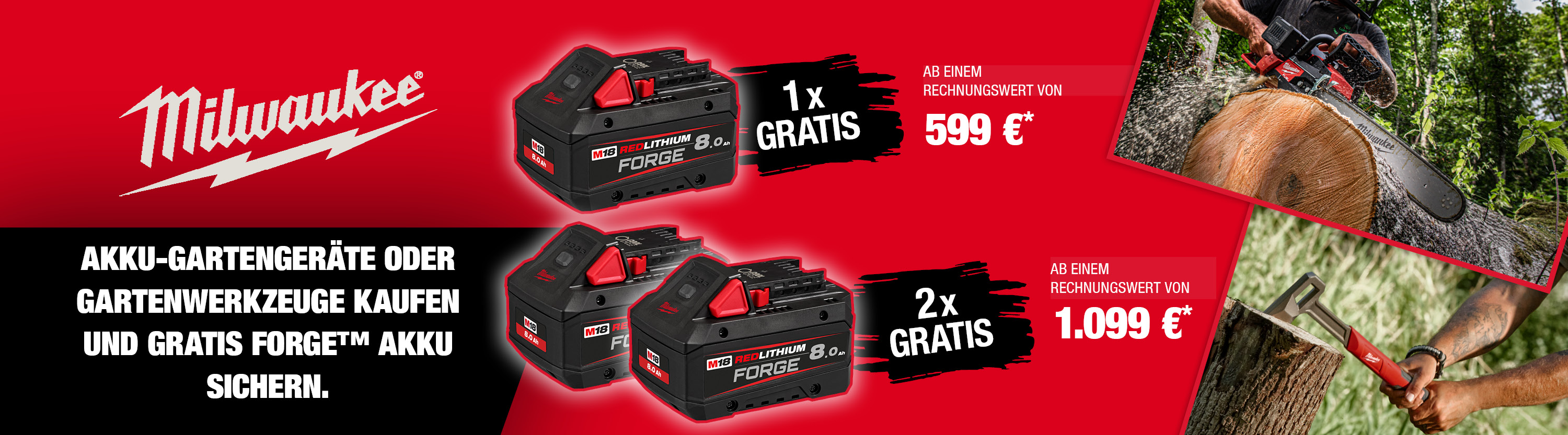 Milwaukee Aktion - Gratis Akku