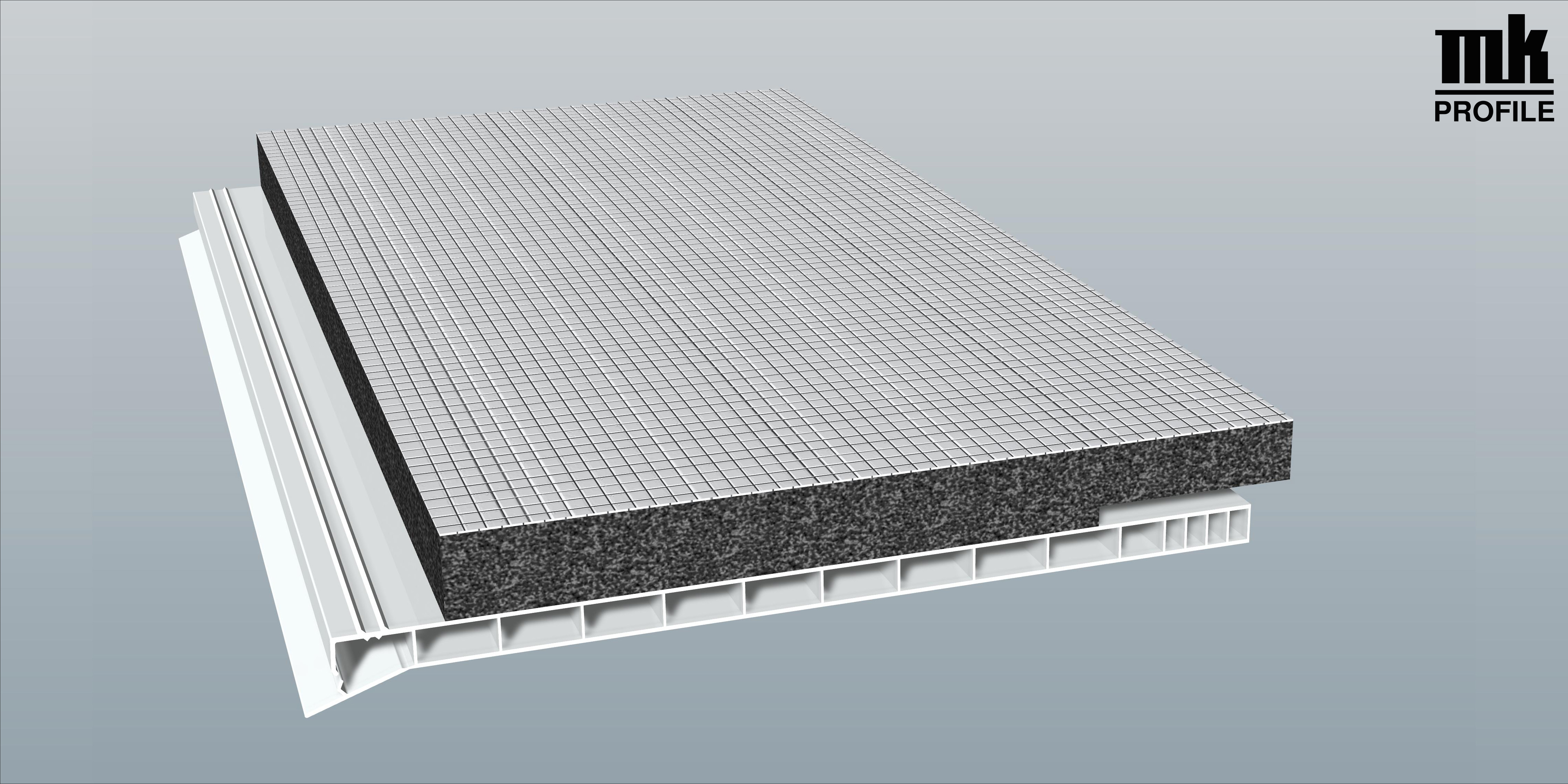 Menke Rollladenkastendeckel 220mm weiss mit Flexiso Länge 6M Art.Nr. D220FLEX